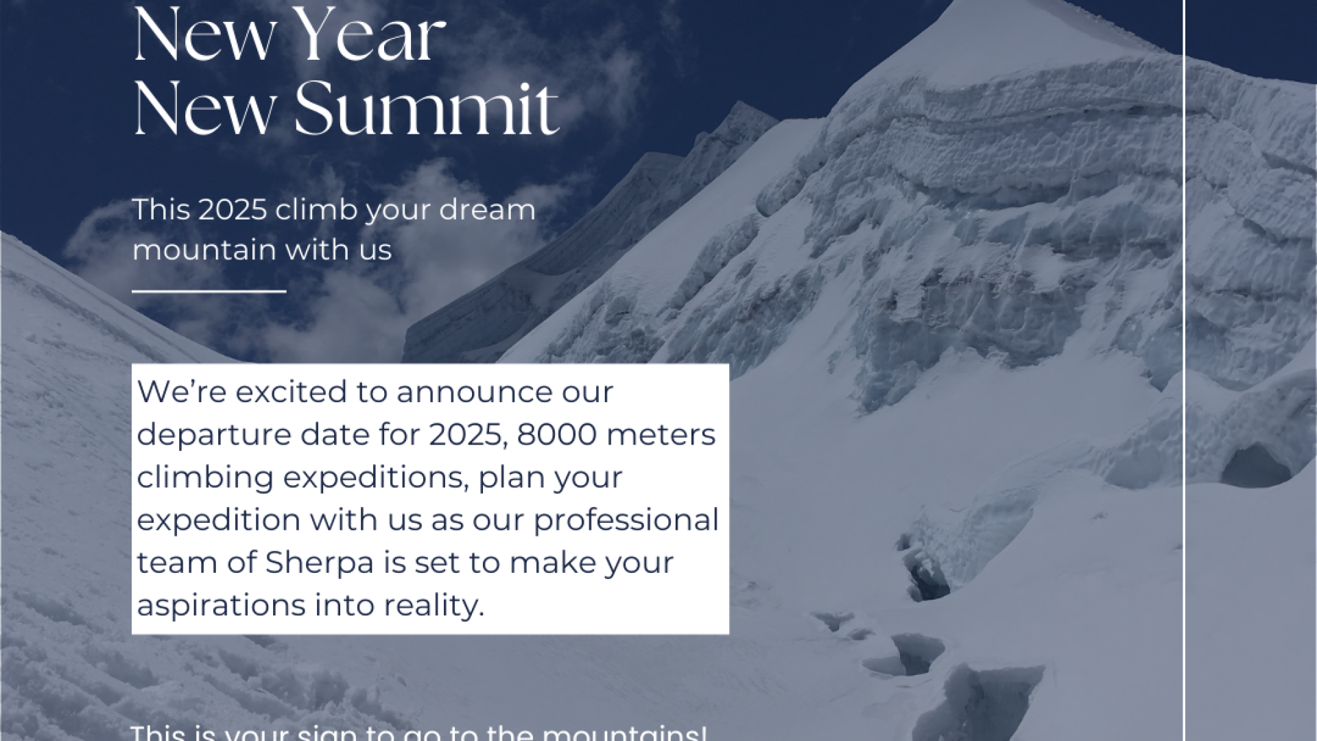 Fixed Departure Date of 8000 meters expedition for 2025 is out now !!!